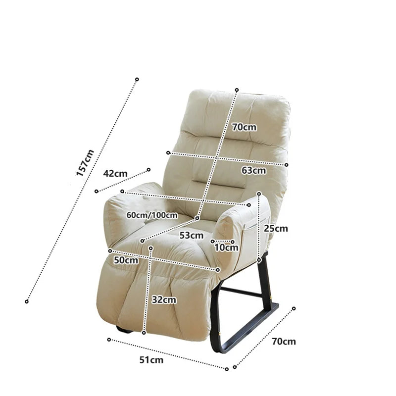 Folding Sofa Chair For Sleeping Lying Nap Lazy Bedroom Home Furniture Office Chairs E-sports Computer Chair Lounge Backrest 2025