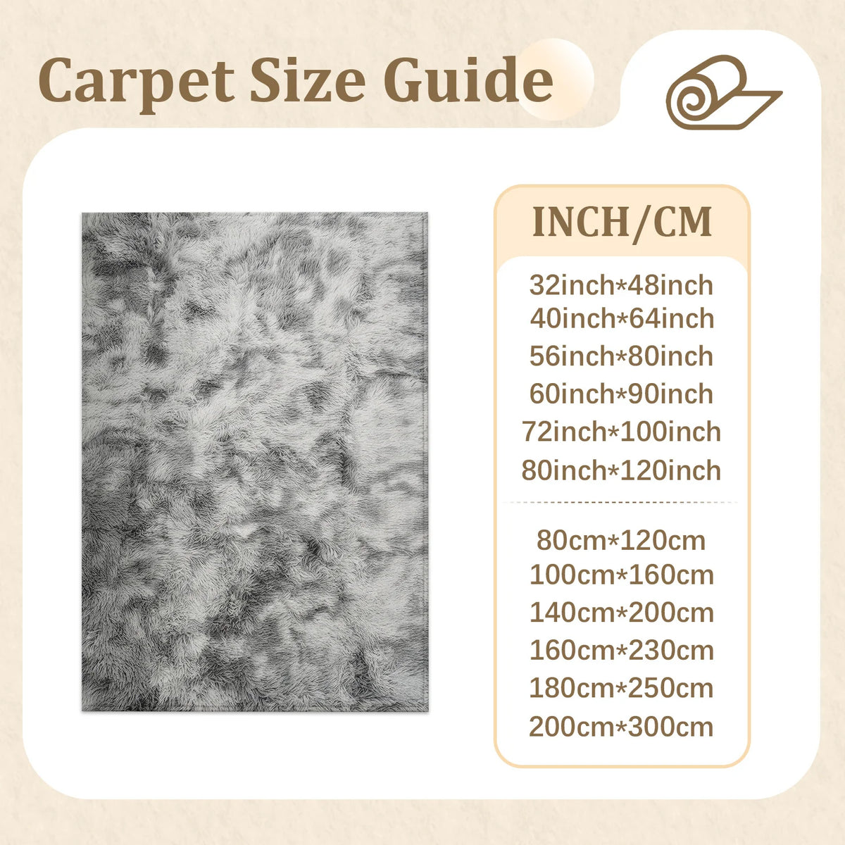 Large Indoor Shaggy Velvet Area Rug, Soft Low Pile, Non-Slip Dotted Backing, Machine Washable, Gray Tie-Dye Pattern, Ideal for Living Room, Bedroom, Cozy Plush Home Floor Decor