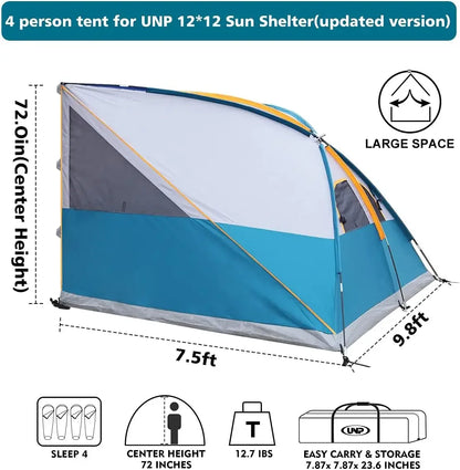 UNP Camping Tent | Canopy Side Tent for 10&