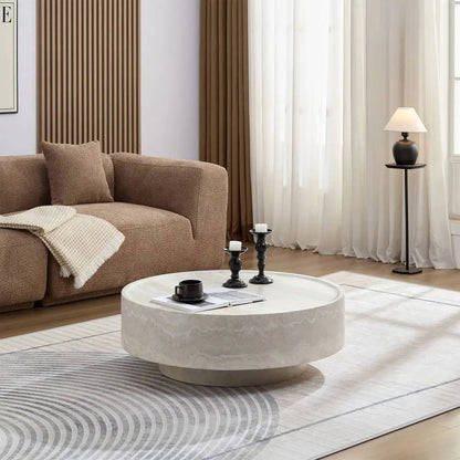 Modern Round Coffee Table for Living Room Minimalist Center Table