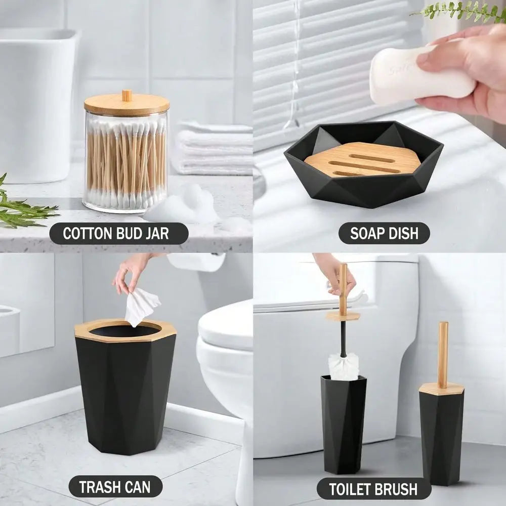 Bathroom Accessories OrganizerShaped Bathroom Set, Bathroom Accessory Set Of 8 Pieces, HighQuality And High Aesthetic Bathroom A