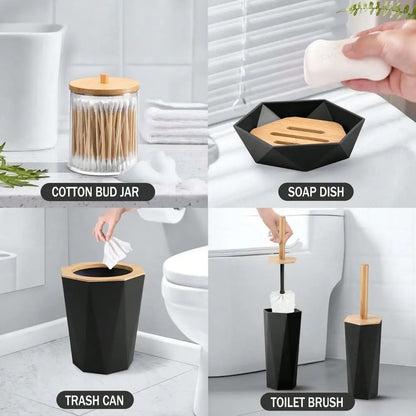 Bathroom Accessories OrganizerShaped Bathroom Set, Bathroom Accessory Set Of 8 Pieces, HighQuality And High Aesthetic Bathroom A