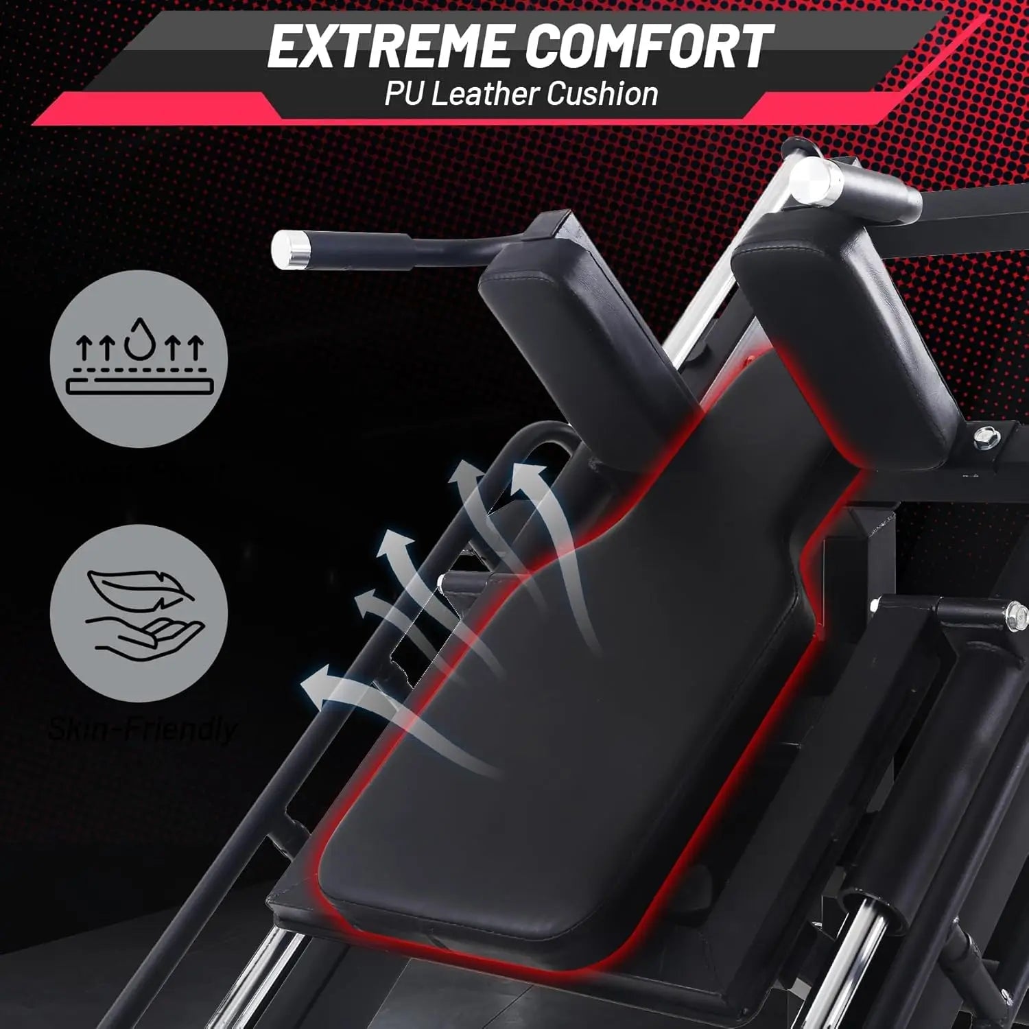 2-in-1 Leg Press &amp; Hack Squat Machine 440LBS, Linear Bearing Glute Workout Equipment with Weight Storage, Home Gym, Customized