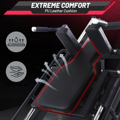 2-in-1 Leg Press &amp; Hack Squat Machine 440LBS, Linear Bearing Glute Workout Equipment with Weight Storage, Home Gym, Customized