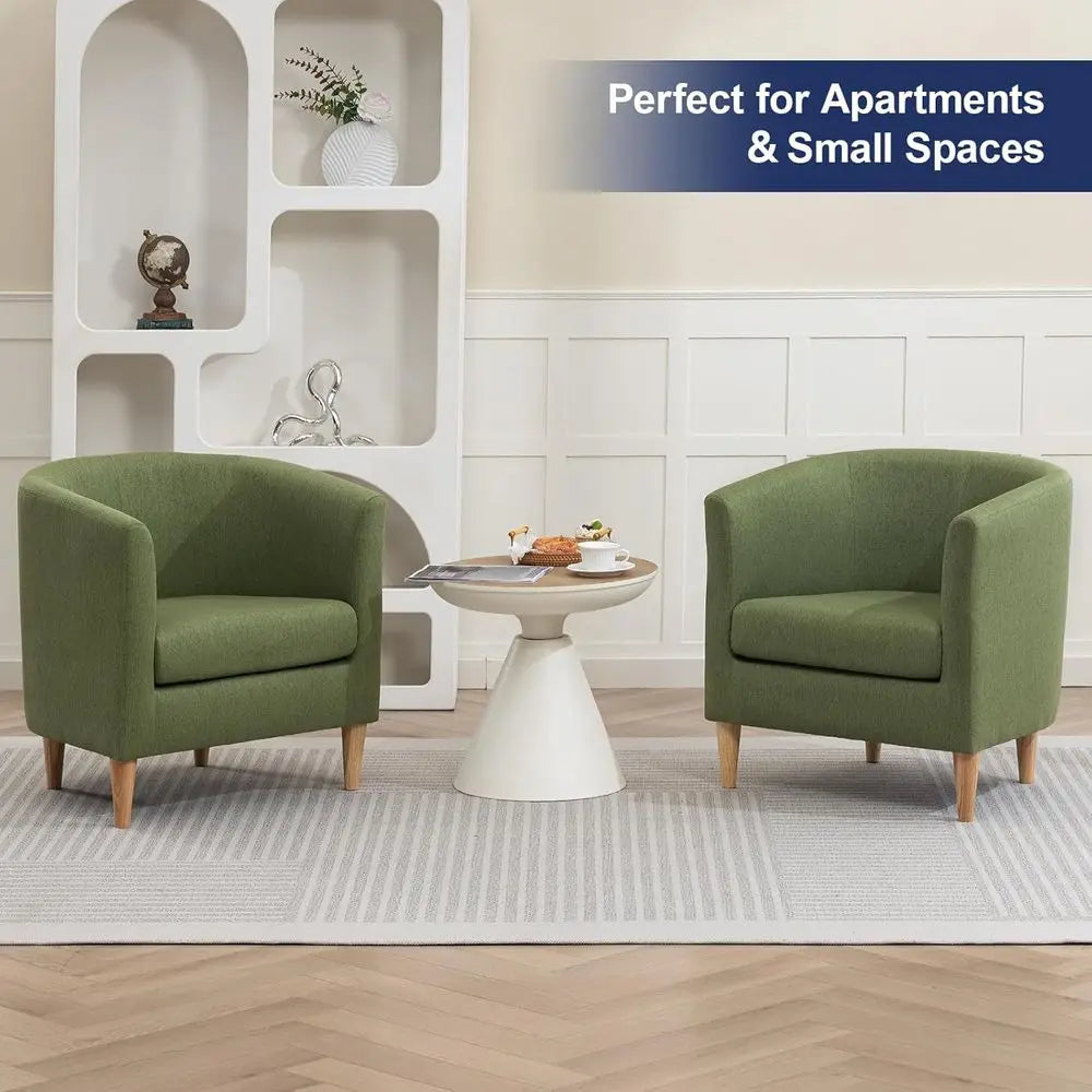 Pair Of Modern Accent Chairs With Armrests For Living Rooms