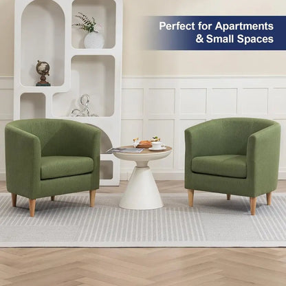 Pair Of Modern Accent Chairs With Armrests For Living Rooms
