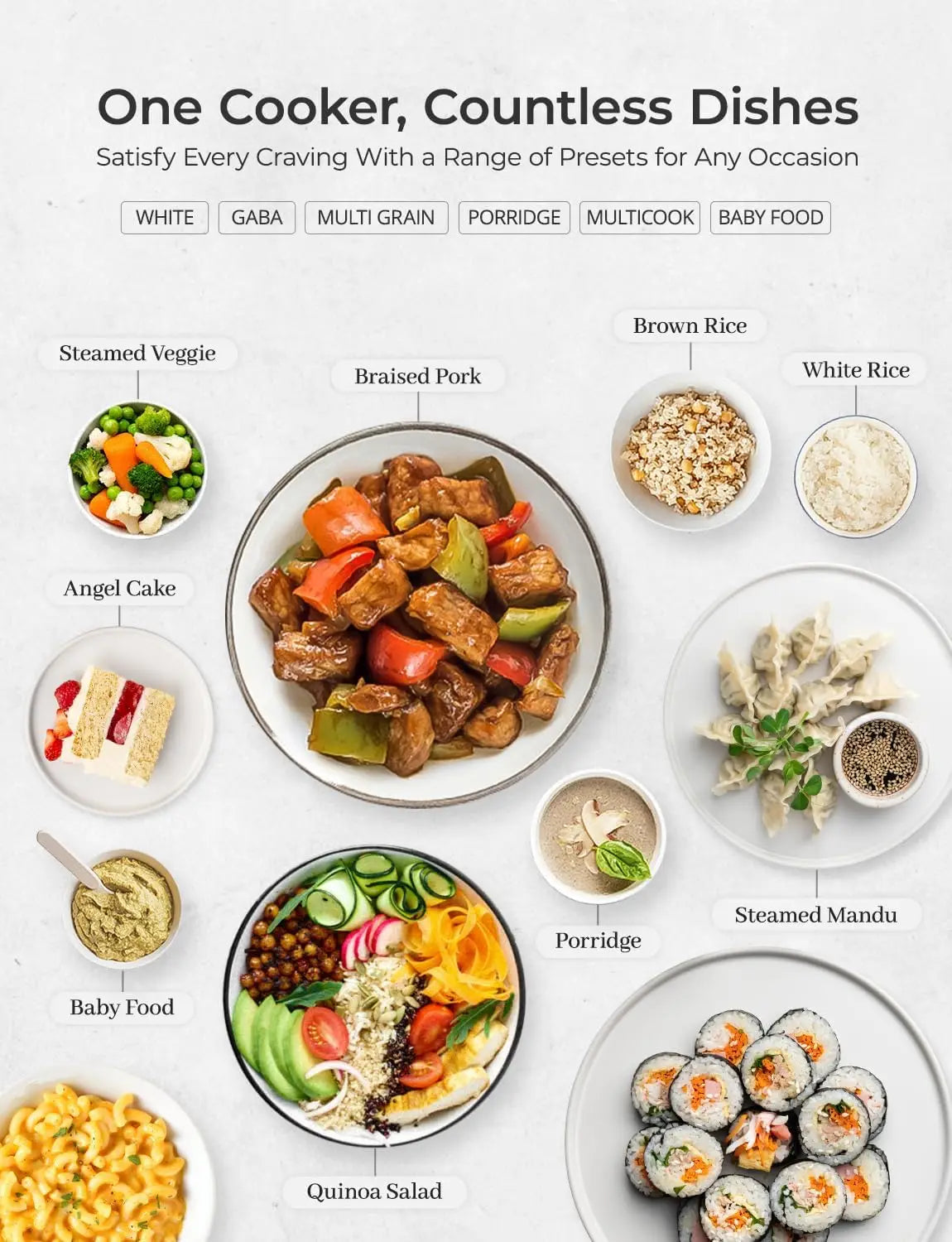 Rice Cooker 6 Cup Uncooked / 12 Cup Cooked, Modern Fuzzy Logic Rice Cooker Small with Delay Timer & Keep Warm Setting, Versatile