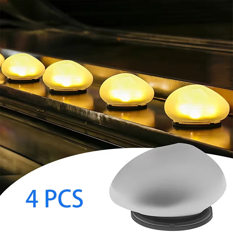 4PCS Solar Stone Lights Outdoor Waterproof Solar Powered Rock Light Outdoor Landscaping Spotlights Solar Garden Yard Decor Lamp