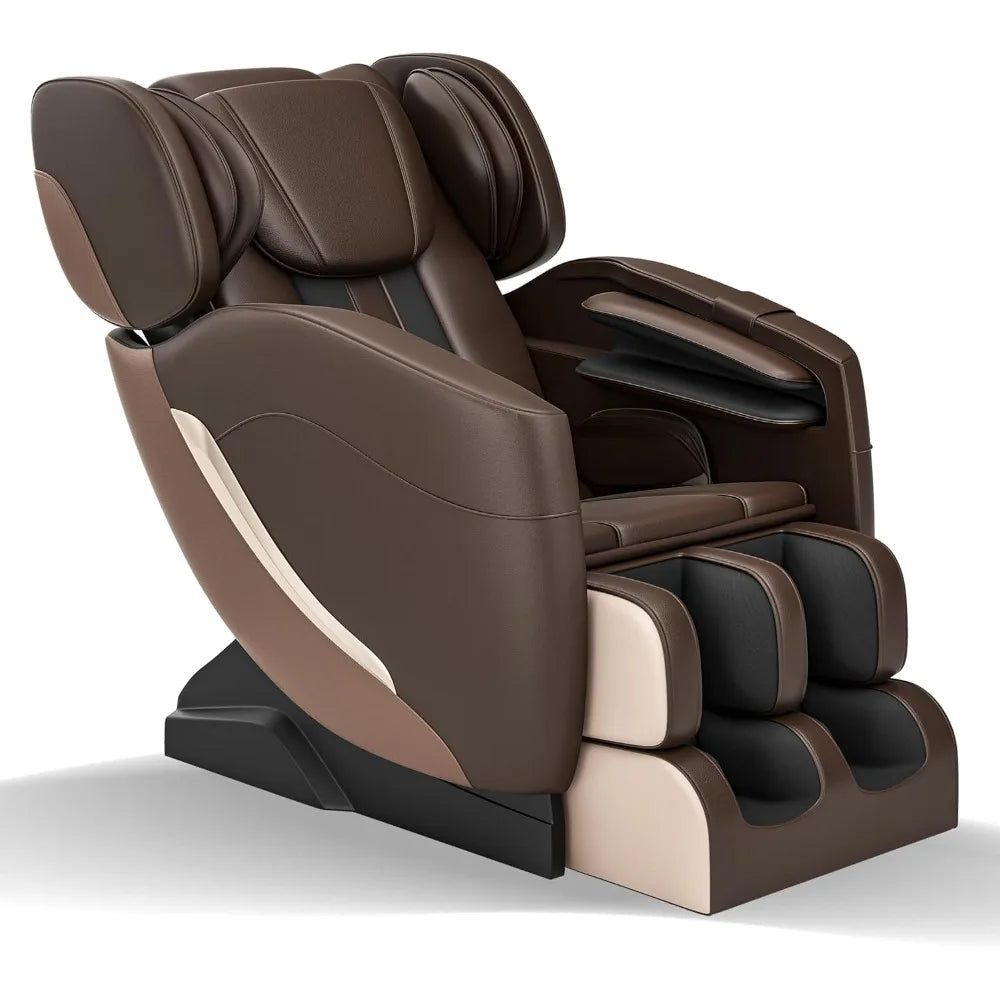 2025 Massage Chair Full Body, Zero Gravity Recliner with 6 Auto Modes, Foot Massage, Heating, Bluetooth, Brown