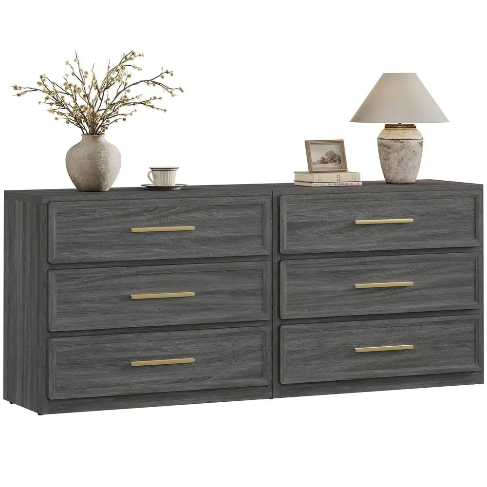 Night Stand Set 2 Oversized Extra Large Nightstands Set of 2 Tall Bedside Side Table with 3 Drawers Storage Modern End Tables W