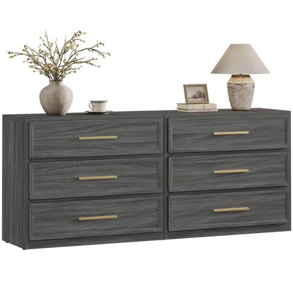 Night Stand Set 2 Oversized Extra Large Nightstands Set of 2 Tall Bedside Side Table with 3 Drawers Storage Modern End Tables W