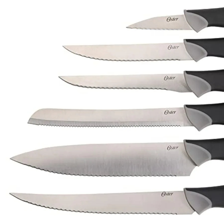 Lindbergh 14 Piece Stainless Steel Cutlery Kitchen Knife Block Set Black - Cuchillos Para Cocina