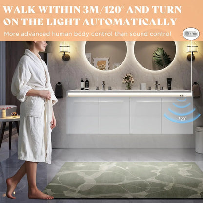 60" LED Floating Bathroom Double Vanity with Sink, Modern High Gloss Wall Mounted Bathroom Storage Cabinet with 3 Hole Sink