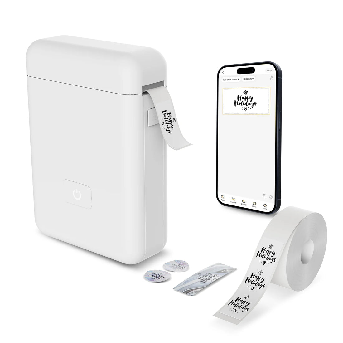 Label Maker Machine with Tape Portable Printer Mini Thermal Printers Self-adhesive Sticker for School Home Office Organization