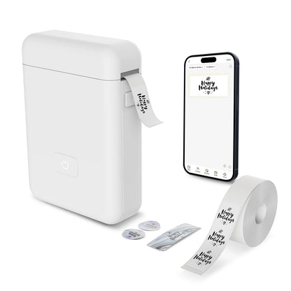 Label Maker Machine with Tape Portable Printer Mini Thermal Printers Self-adhesive Sticker for School Home Office Organization