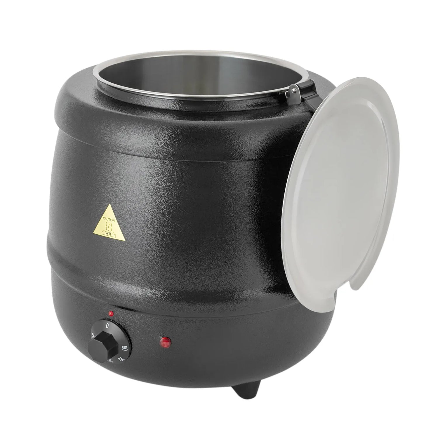10.57Qt Soup Warmer 35-80°c Adjustable Soup Pot Heating Stew Kettle with Lid Buffet Warming Pot for Restaurant Hotel Canteen