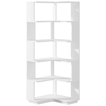 Tribesigns Industrial Corner Bookshelf with Anti Drop Panel
