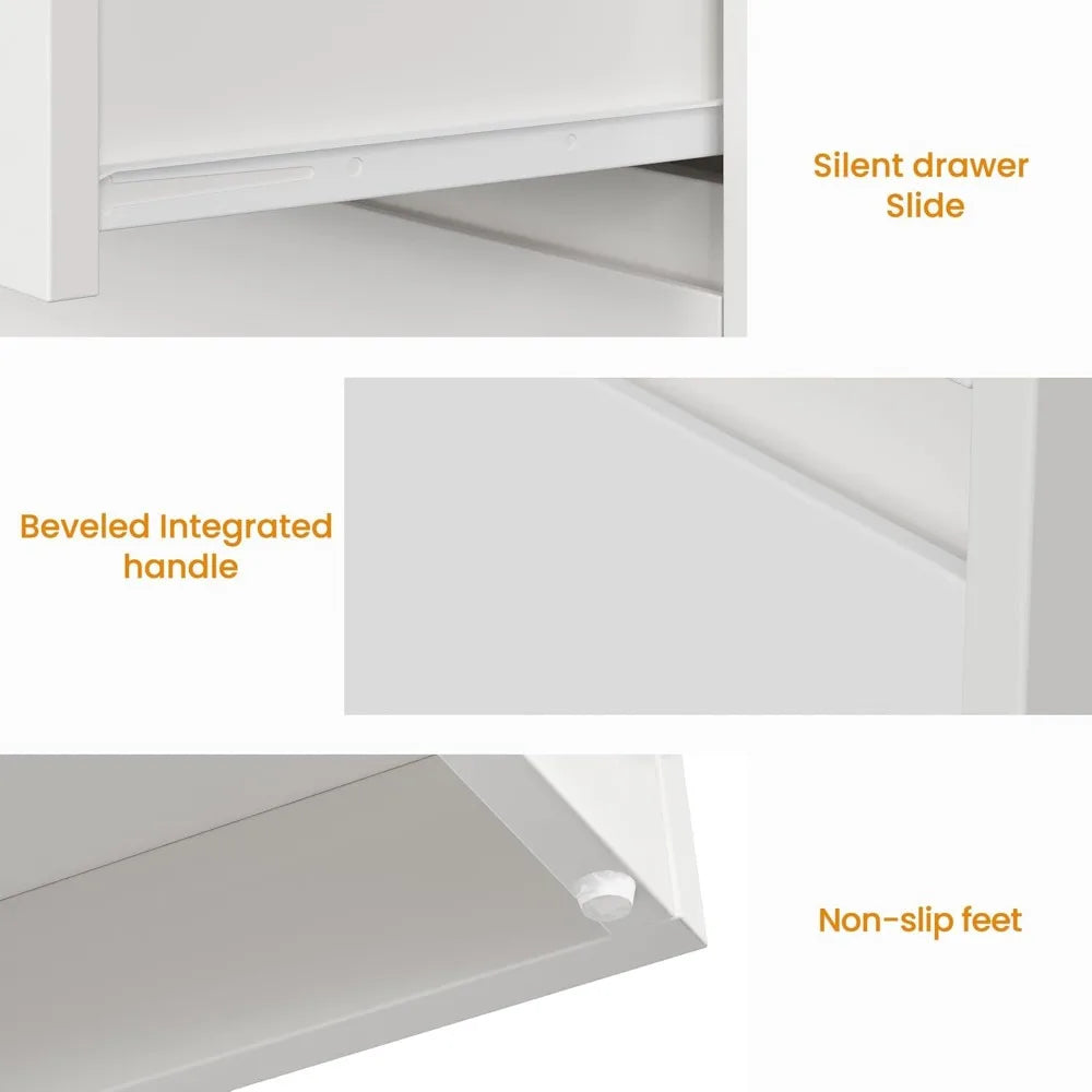 ZHUXIANG Nightstand With Drawers Modern Morocco Bedroom Table