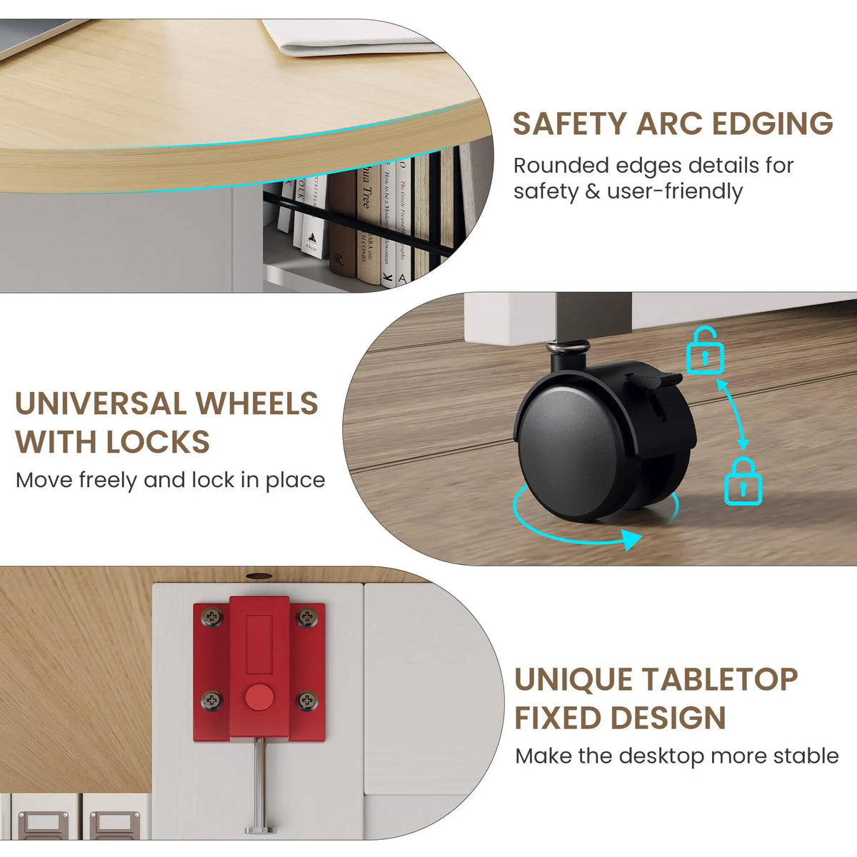 3-in-1 Folding Dining Table With Wine Rack, Drawer &amp; Cup Holders, Drop Leaf Oval Kitchen Table On Lockable Casters For Small Spaces