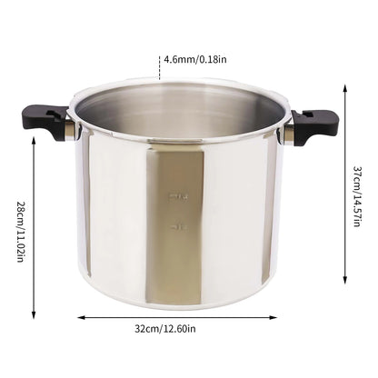 22L Large Capacities Pressure Cooker 90Kpa Commercial Stainless Steel Explosion-Proof Pressure Cooker For Gas Stoves 32*28cm