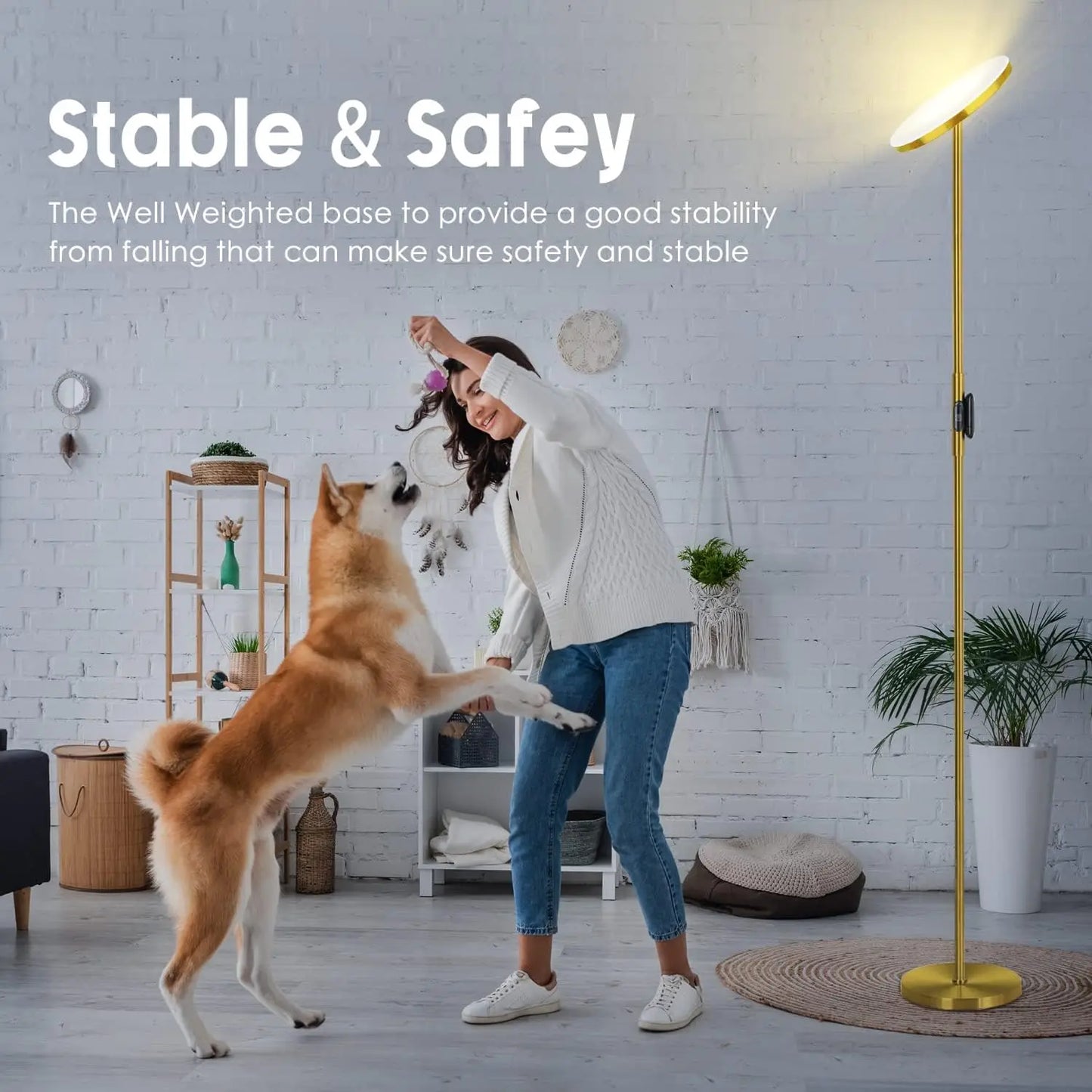 LED Floor Lamp With Remote And Touch Control Living Room