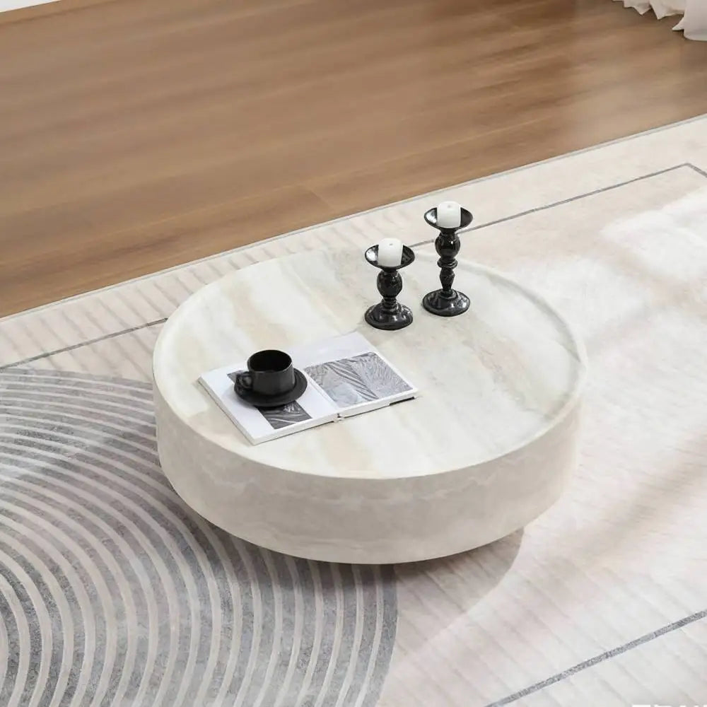 Modern Round Coffee Table for Living Room Minimalist Center Table