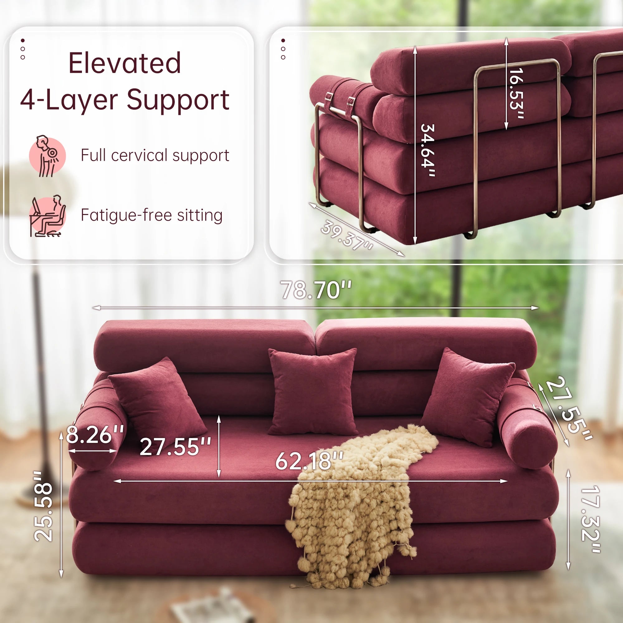 Convertible Sleeper Sofa - 35&