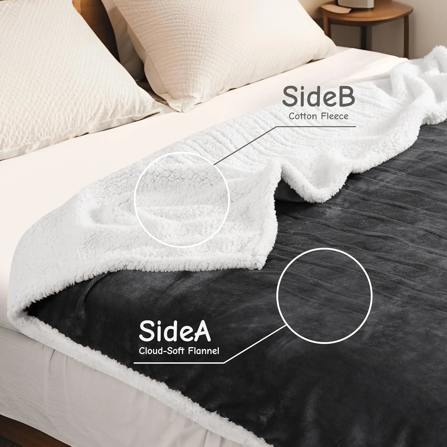 Electric Heated Blanket Full Size 72x84, Soft Flannel with Overheat Protection, 9 Heat Settings &amp; Auto-Off Timer