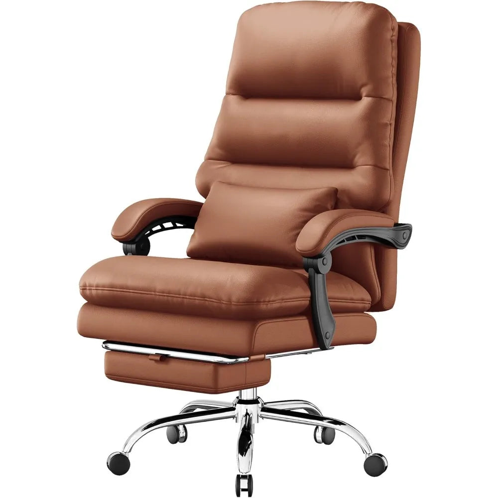 Office Chair, Big and Tall Office Desk Chair, Ergonomic Office Chair, 400LBS PU Leather Computer Chairs, Executive Chair with Fo
