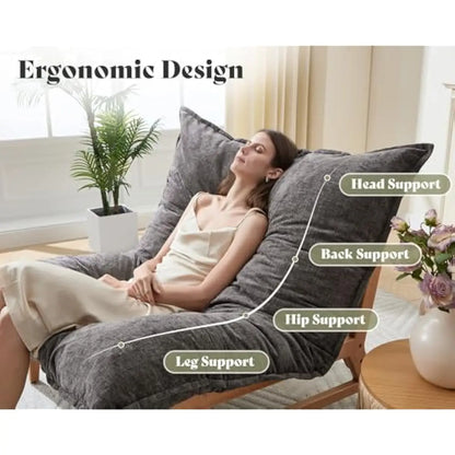 Ergonomic Convertible Lounge Chair for Living Room and Bedroom Comfort