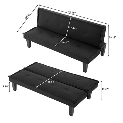Gewnee Folding Futon Sofa Bed Recliner Sleeper for Apartments and Guests