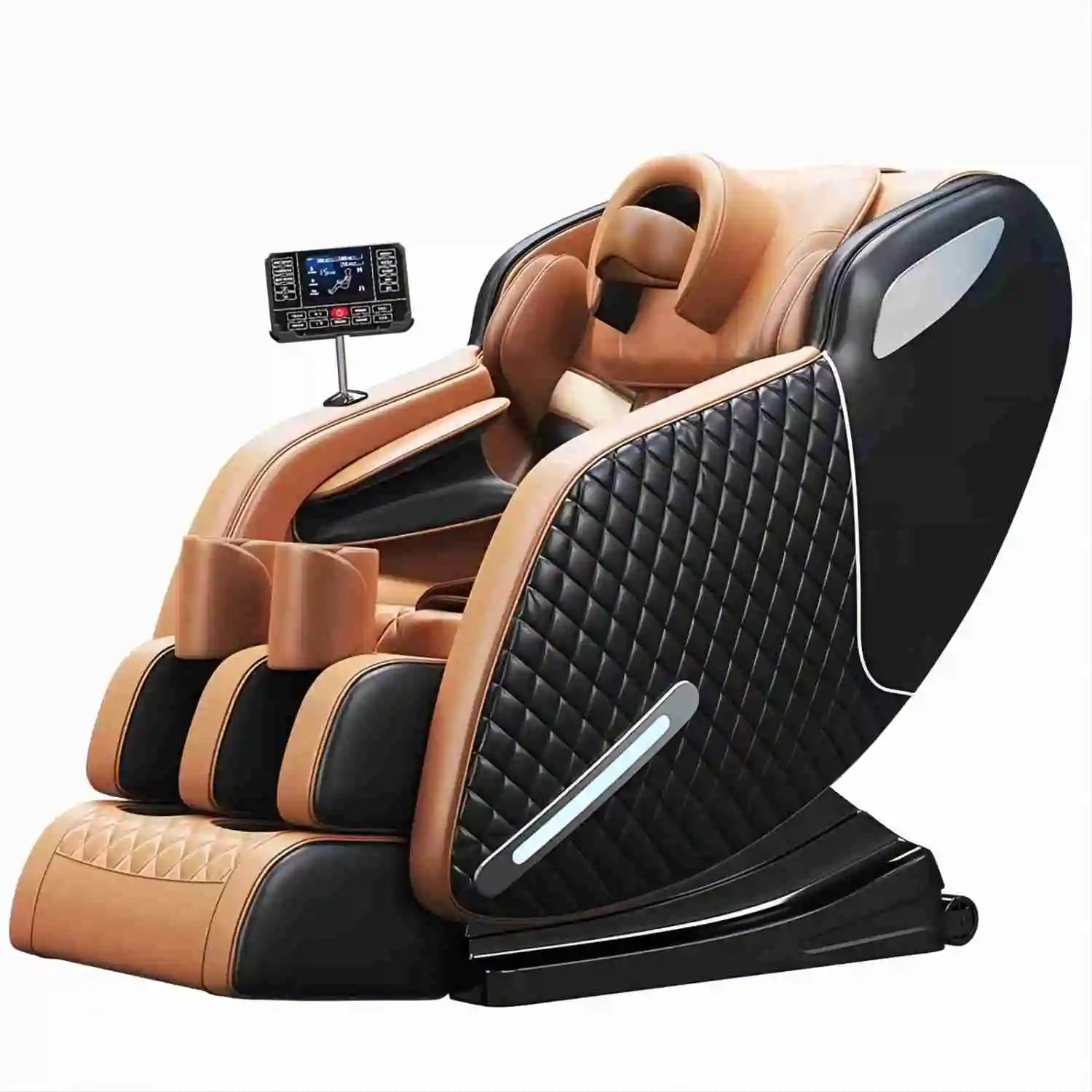 2025 Massage Chair Full Body Zero Gravity Recliner with 8 Fixed Massage Rollers Heating Bluetooth Speaker Airbags for Home Offic