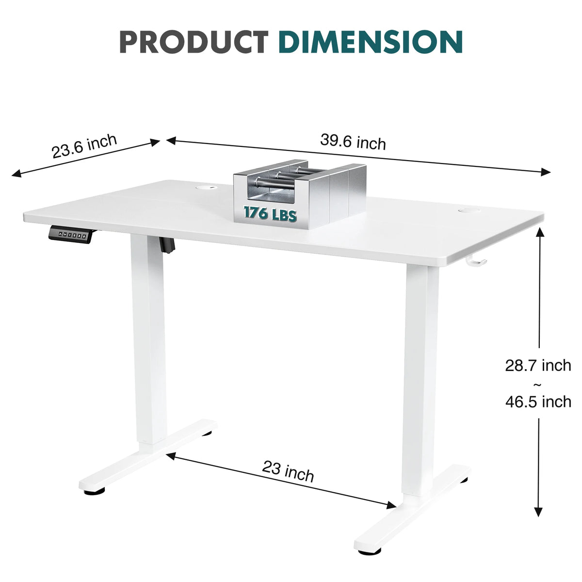 JHK Electric Height Adjustable Ergonomic Standing Desk For Home Office