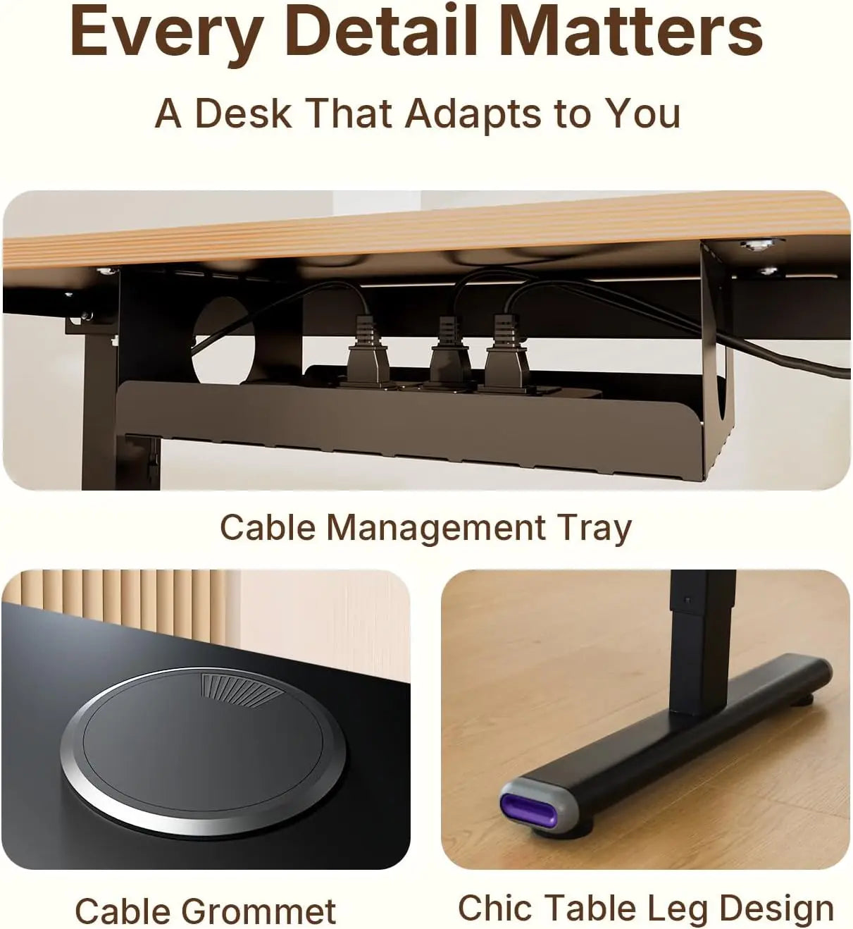 NearHub Electric Height Adjustable Ergonomic Desk Sit Stand Table