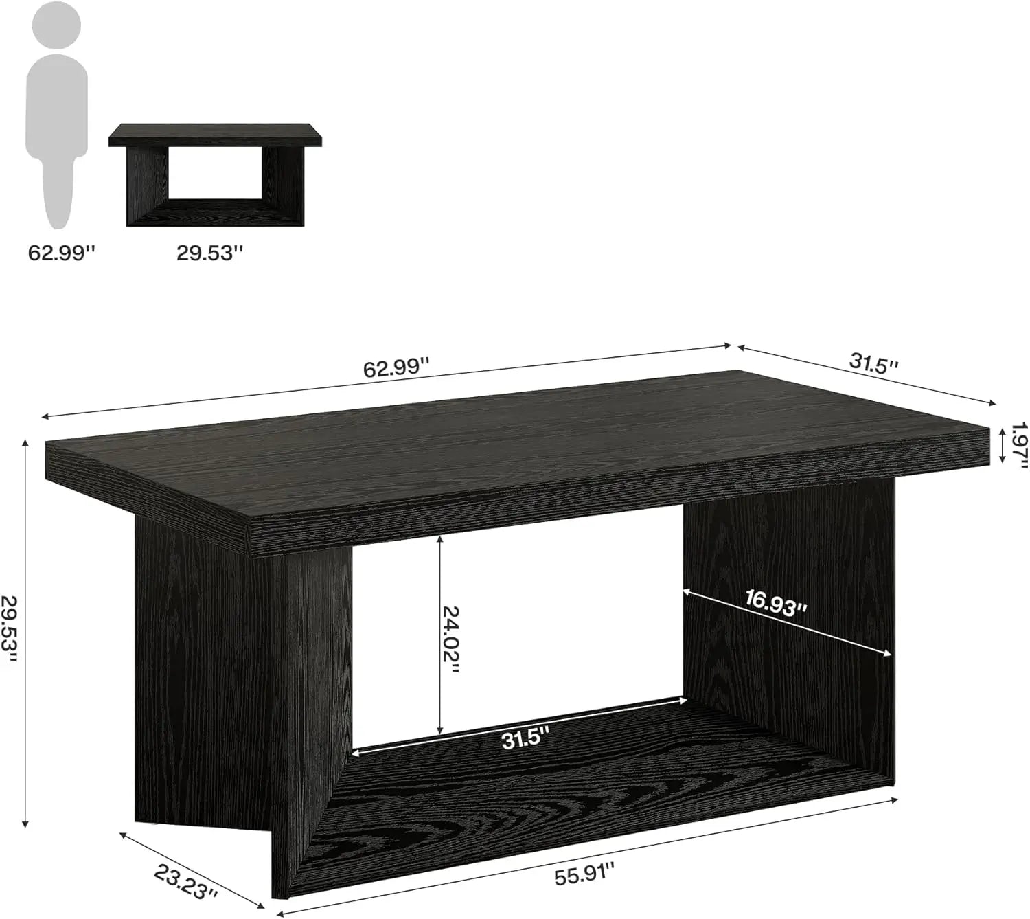 Executive Desk, Large Office Computer Desk with Heavy Duty Pedestal, Farmhouse Simple Workstations Writing  , Customized