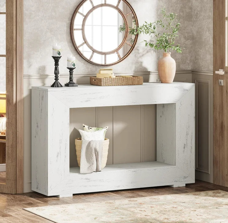 Tribesigns Farmhouse Console Sofa Table With Storage For Entryway