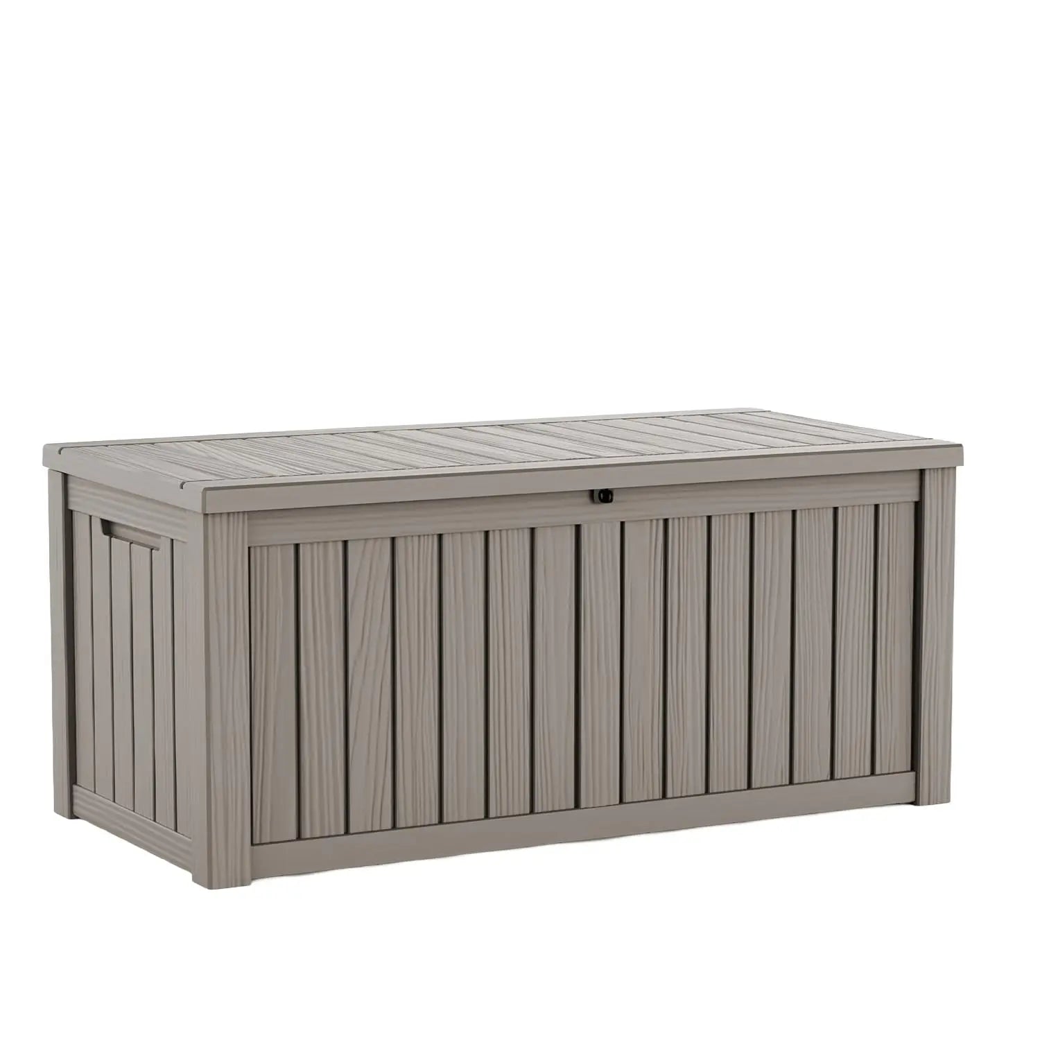 320 Gallon Waterproof Outdoor Storage Box, UV Resistant Resin Deck Box with Hydraulic Rod for Reinforced Stability, Perfect=