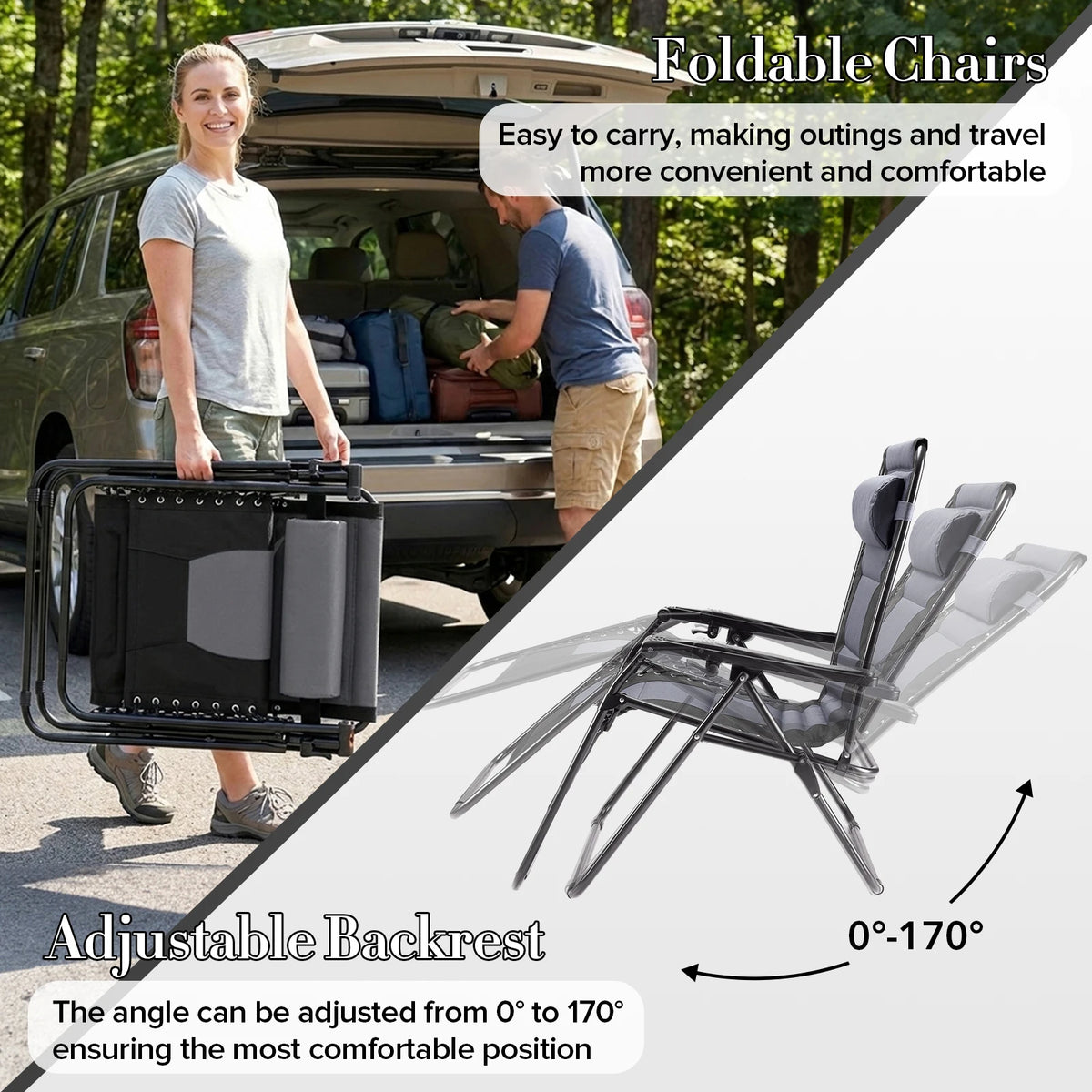 JHK Padded Zero Gravity Reclining Lounge Chair With Cup Holder