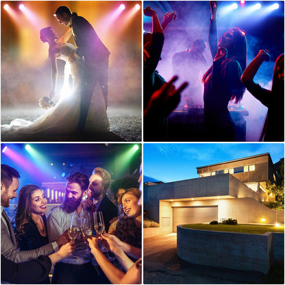Somspot RGB LED Par Lights for DJ Stage Party Lighting