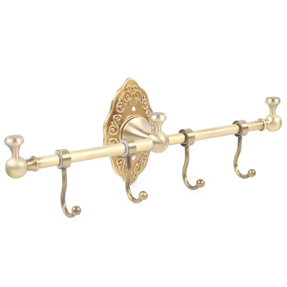 High-concerned Antique-Style Wall Towel Rack Wall Mounted Space-Saving Shelf Organizer