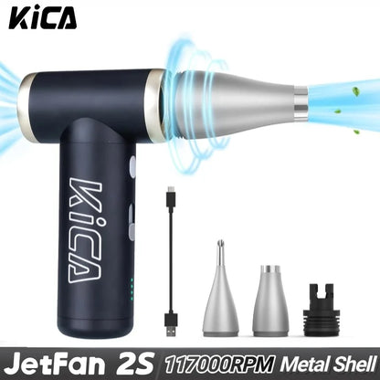 KICA Portable Rechargeable Air Blower Fan for Outdoor Use