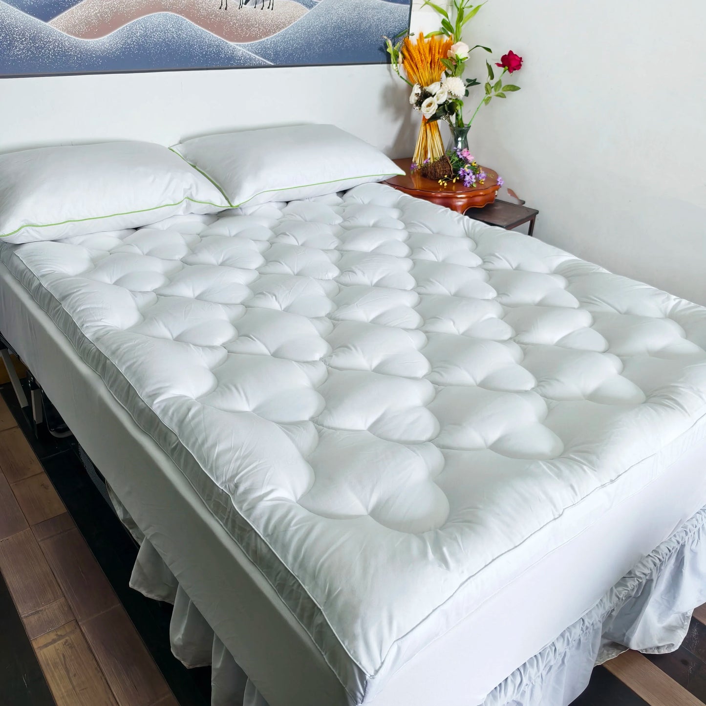 WQSPRINGCN Extra Thick Mattress Topper with Cooling Down Alternative