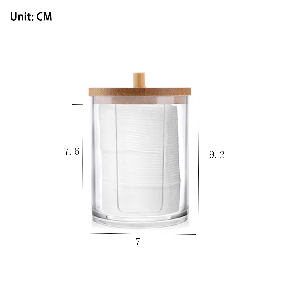 Acrylic Makeup Organizer For Cotton Swabs Jewelry And Remover Pads