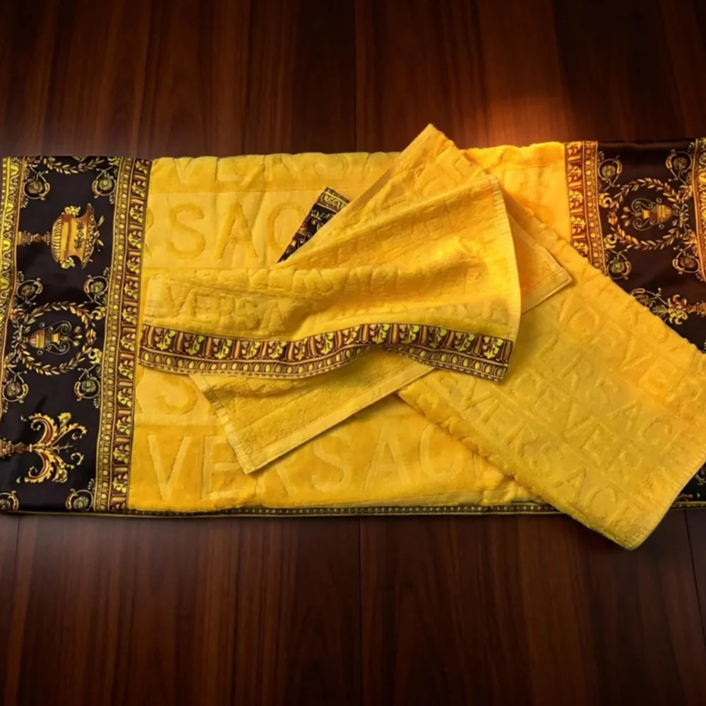 Towel Set 3 Piece Absorbent Quick Dry Bathrobe Beach Towel Home Hotel Style Soft Skin Friendly Bath Towel Set Large Towel