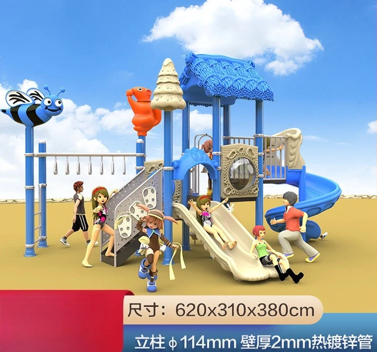 Outdoor Large Playground Slide For Community Parks And Play Areas