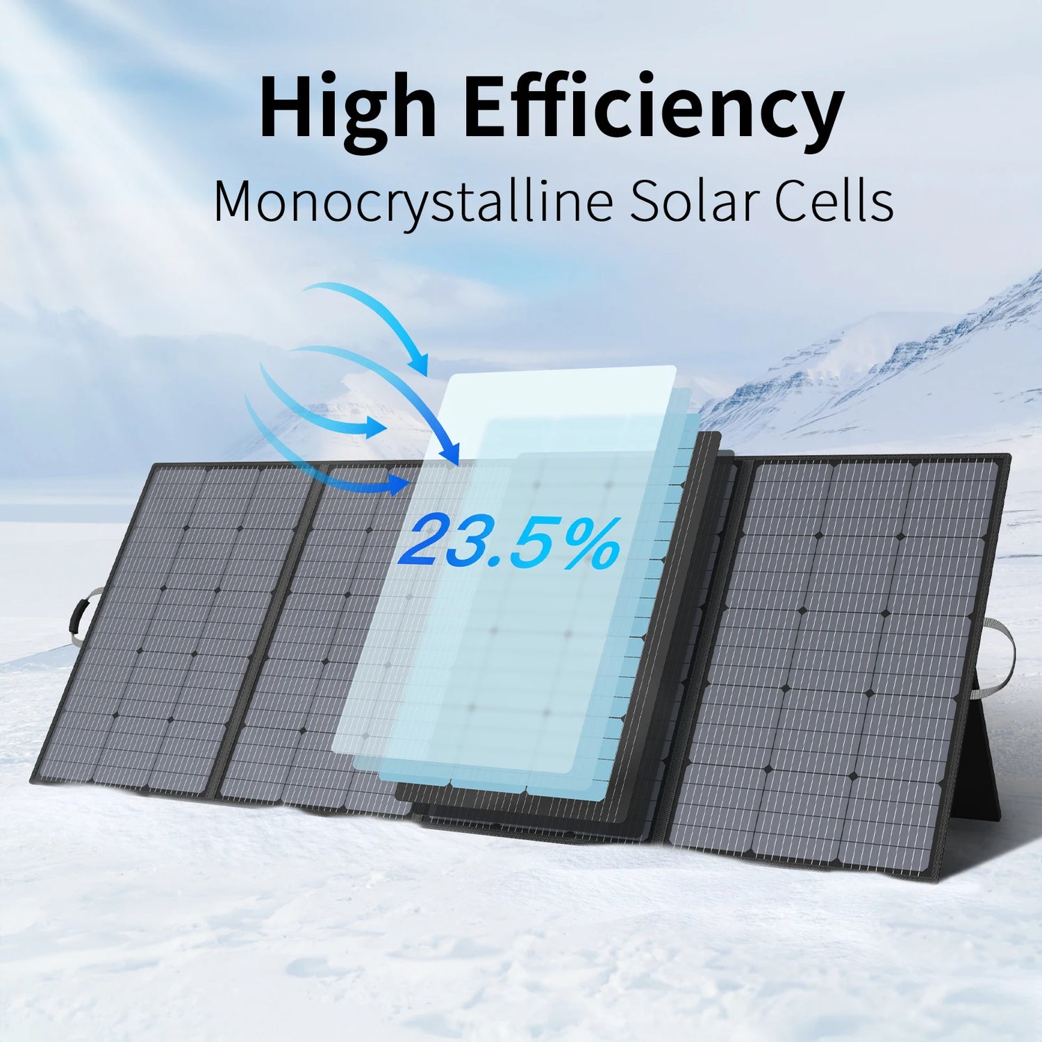 MHPOWOS 400W Portable Solar Panel 31 V Foldable Solar Panels Charger with 7 in 1 Solar Cable for Camping , Outdoor, Powerstation