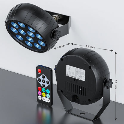 Somspot RGB LED Par Lights for DJ Stage Party Lighting