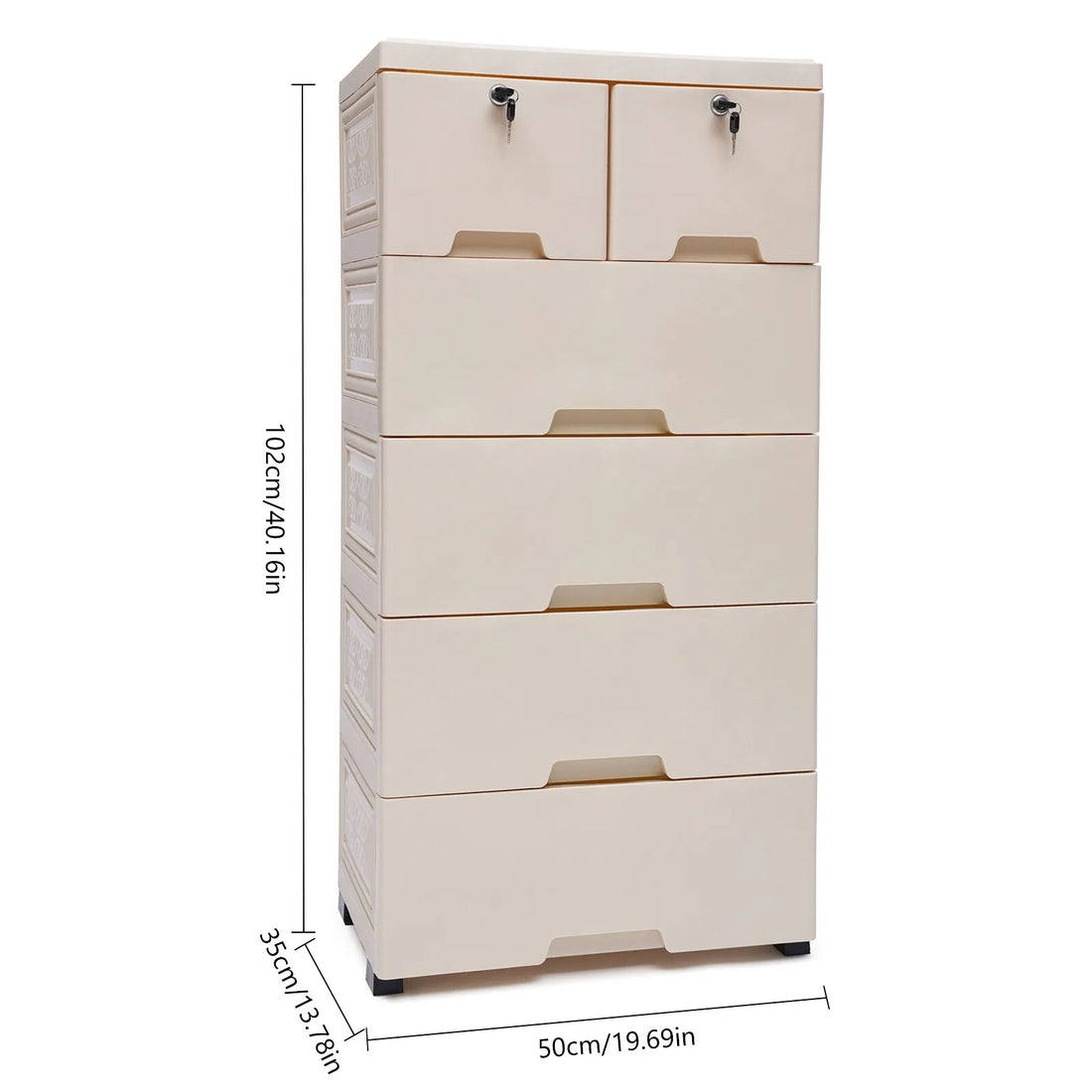 6 Drawers Dresser Tall Chest of Drawer Wood Storage Organizer Closet for Bedroom