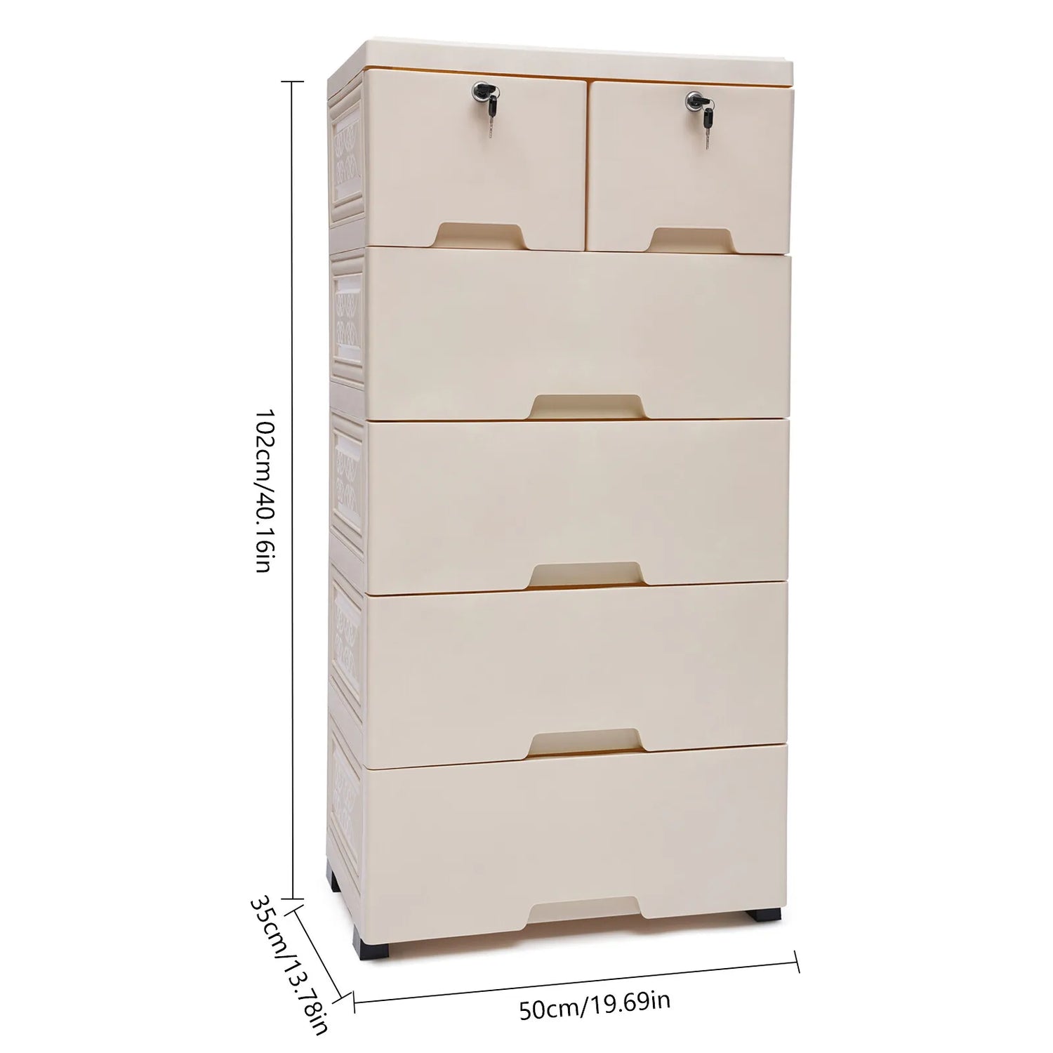 6 Drawers Dresser Tall Chest of Drawer Wood Storage Organizer Closet for Bedroom