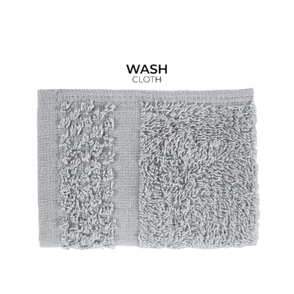 10 Piece Cotton Towel Set Soft Absorbent Bath Towels Quick Dry Durable Washcloths Hand Towels Popcorn Textured Border Machine